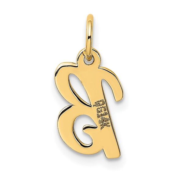 10k Yellow Gold Small Script Initial B Charm - Picture 4 of 6